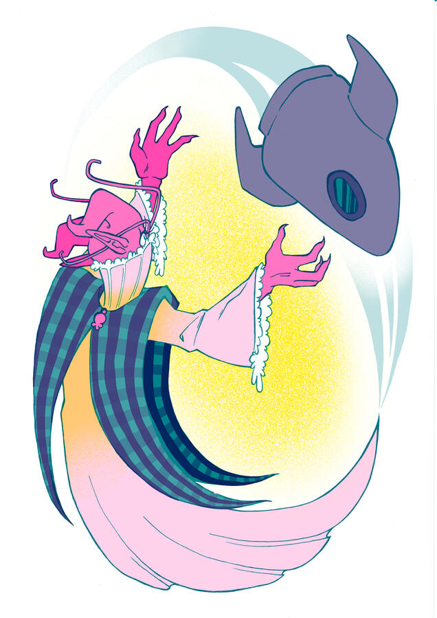 Alien Risograph Print