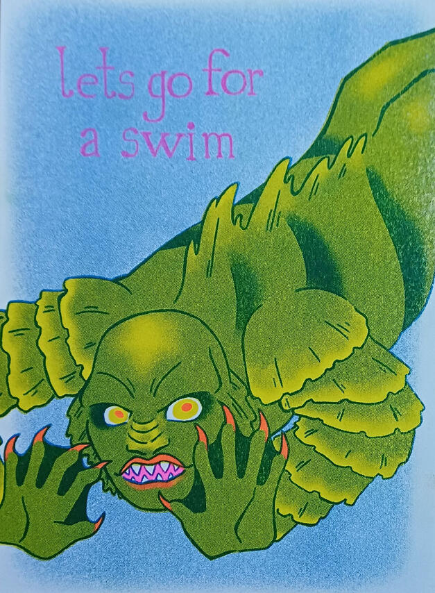 Creature from the Black Lagoon Made as a risograph print for Cwtch art fair